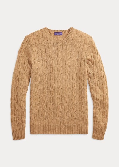 Sueter Ralph Lauren Hombre Marrom - Cable-Knit Cashmere - QXWUR0314